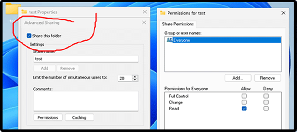 Share Setting