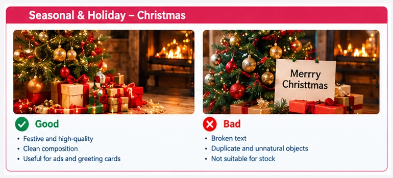 Seasonal & Holiday with broken text